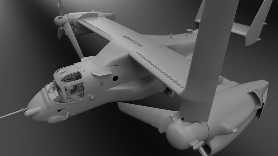 AOA Simulations představují nové záběry v podobě renderů z chystaného letounu V-22 Osprey pro X-Plane