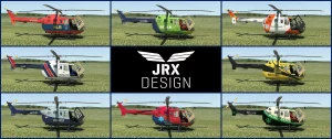 JRX Design vydávají BO 105 DBS-4 pro X-Plane 4 JRX EXTERIOR LIVERIES 1