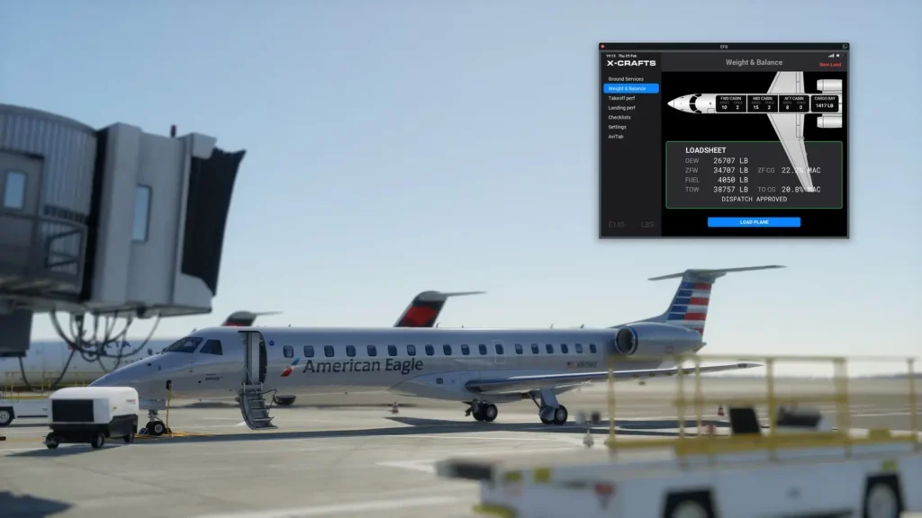 X-Crafts zveřejňuje aktualizaci vývoje rodiny ERJ pro X-Plane 12 5 ERJ FAMILY V2 PREVIEW X CRAFTS 3